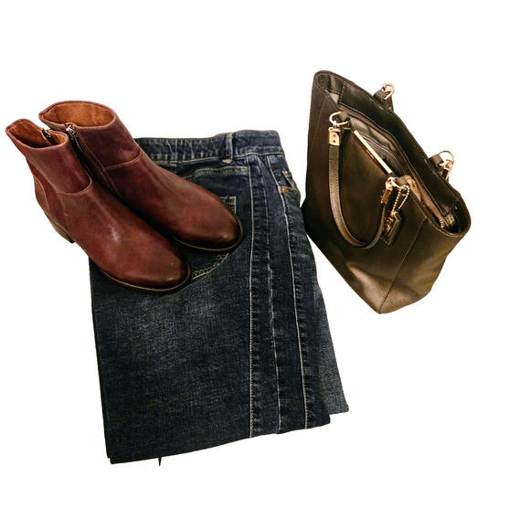 Franco Sarto Leather Benny Booties Brown 7.5 Boots - Picture 8 of 16